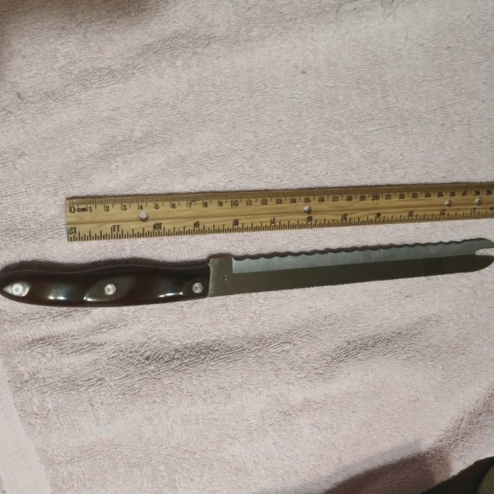 Vintage Wonder Serrated CARVING KNIFE 14 inches Blades both sides